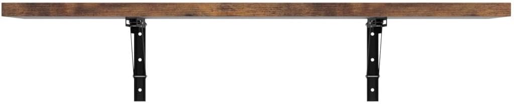 Houseables Wall Mounted Desk, Murphy Desk, Wall Mounted Folding Table, Laundry Folding Table, Fold Down Work Bench, Foldable Mount Station, Floating Bar, Hanging, Dining, Kitchen, Clothes, 48x16 Brown