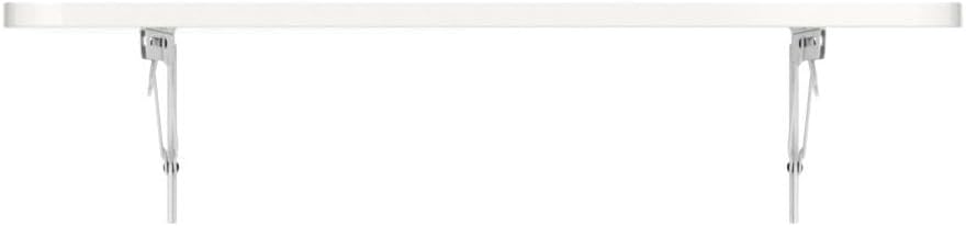 Wall Mounted Folding Table,White Floating Desk for Small Spaces,Stainless Steel Bracket Laundry Folding Table,Wall Folding Desk,Home Bars and Dining Establishments70x40cm /27.5" x 15.7"