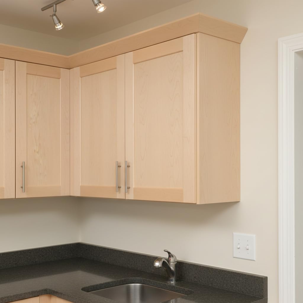 Unfinished Maple Shaker Cabinet Door Front Replacement - 16.25W x 22.5H | Ready to Paint or Stain | Solid Wood | Cabinet Door Replacement