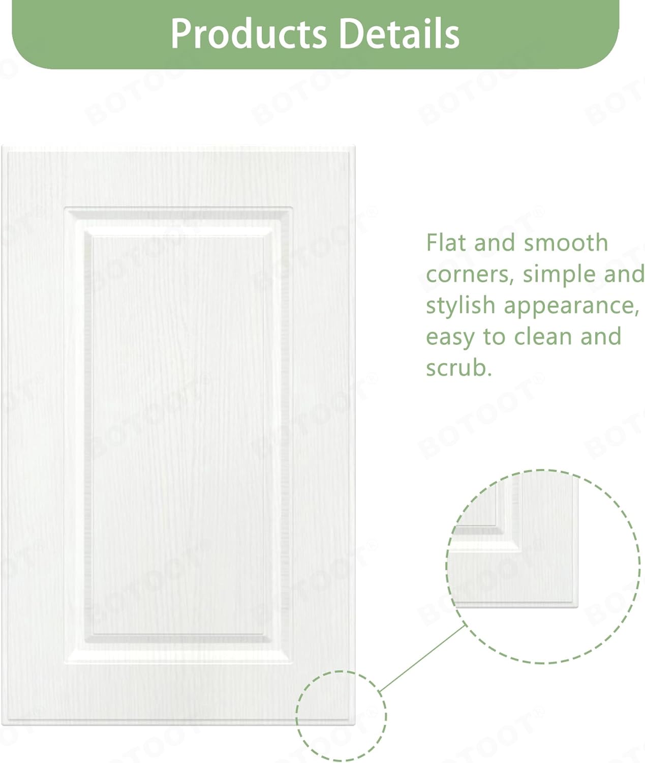 Built-in Cabinet Doors - Cabinet Doors for Kitchen, Living Room, Bedroom, Bathroom - 29 Inch High (White Texture, 17.75 Inch Wide)