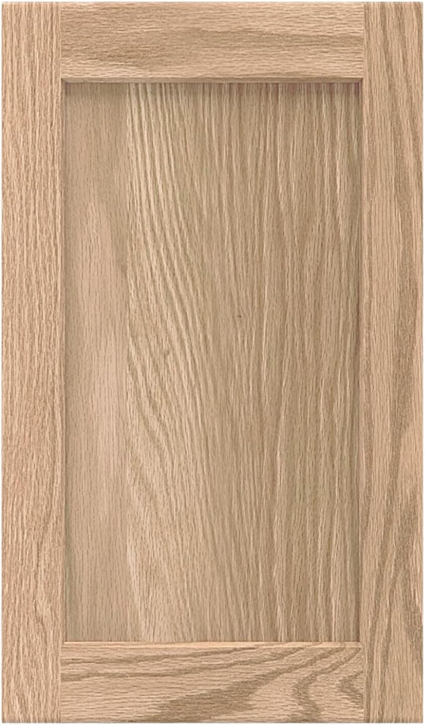 12W x 24H Unfinished Oak Kitchen Cabinet Door Replacement, Shaker Style